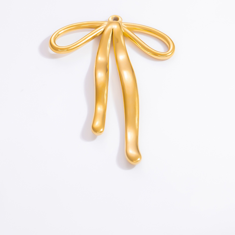 4g Weight 0.03µm-0.05µm Gold Plating Thickness PVD Coated Gold Plating Process Pendant Jewelry Making Type Real Gold Plated Plating Material 1 Piece Quantity 304 Stainless Steel Material Bow Knot Pattern Simple Style, Classic Style Style Waterproof Non Tarnish, Plating Craft 1 Piece 304 Stainless Steel PVD Coated Real Gold Plated Bow Knot Pendant DIY Jewelry Accessories 5