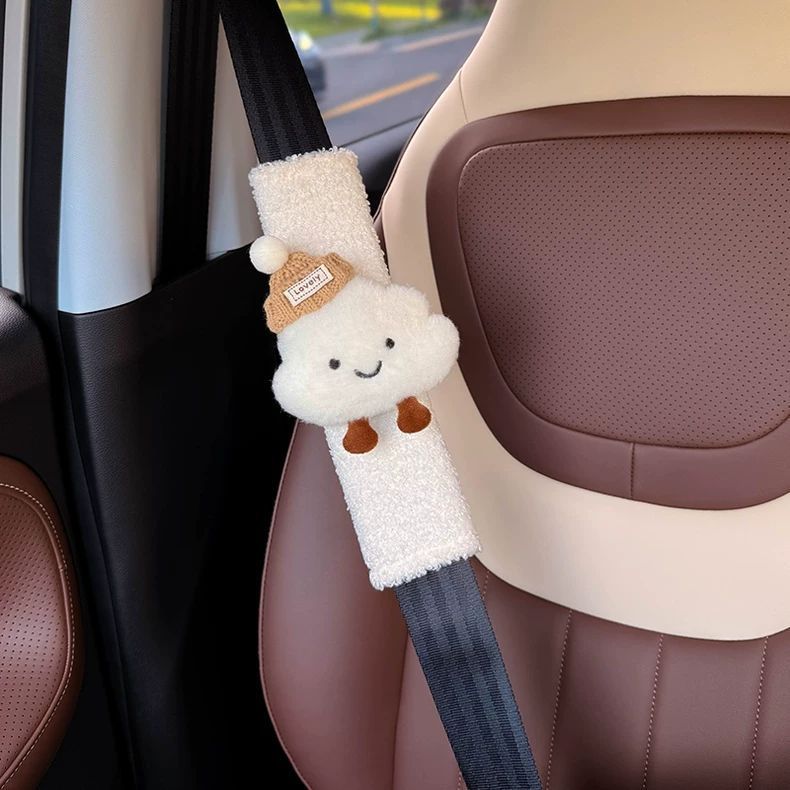 Car seat belt shoulder pad decoration anti-collar neck car safety belt decoration cute couple cloud female shoulder pad