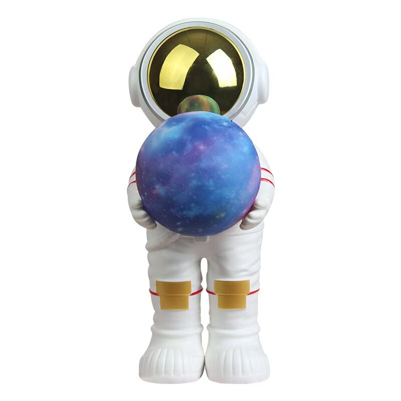 漫画風宇宙飛行士Bluetoothスピーカー ポータブルサブウーファー 光るギフト 小型スピーカー 星空グラデーションカラー|undefined