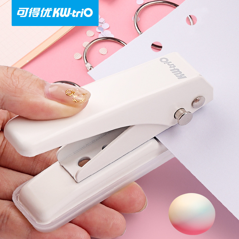 Kedeyou 919 Single-Hole Multi-Function Punch Machine Student Stationery Manual Punch Portable Loose-Leaf A4 Paper Punch
