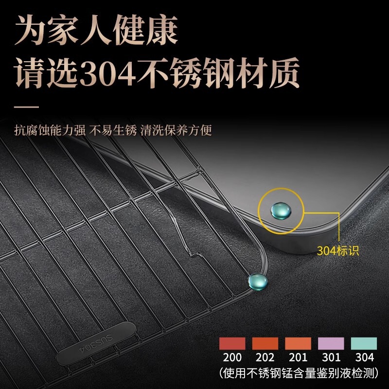 304 ステンレス鋼の蓋付きスクエアプレート、オイルコントロールラック、業務用トレイ、デリカテッセンディスプレイ、バーベキューメッシュラック、排水および油濾過トレイ|undefined