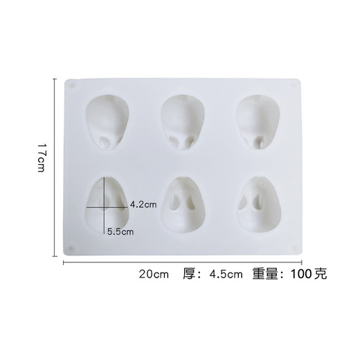6-Cavity 3D Bunny Pudding Mold DIY Silicone Mold for Baking, Trendy Cake & Mousse Molds