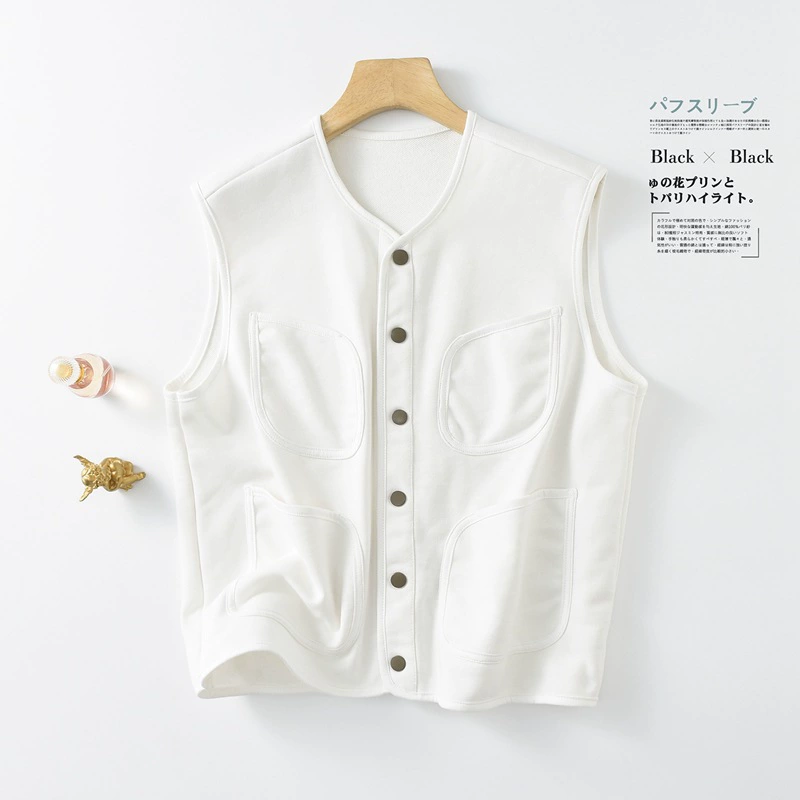 Autumn vest, T-shirt sleevless, V-neckline, loose fit