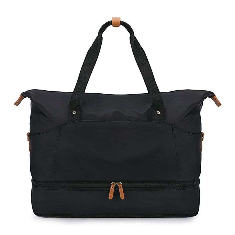 Nueva bolsa de fin de semana expandible de mujer bolsa de viaje bolsa de viaje bolsa de noche con zapato compartimiento adecuado para viajar