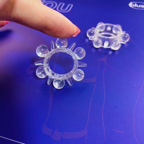 TPE Delay External Attachment Bead Delay Locking Ring Lamb Eyelet Circumcision Ring Reusable Ring for Men and Women Male Condom Ring