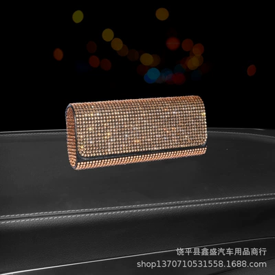 Sun Visor Storage Supplies — Car Glasses Clip/Bill Clip - champagne-diamond