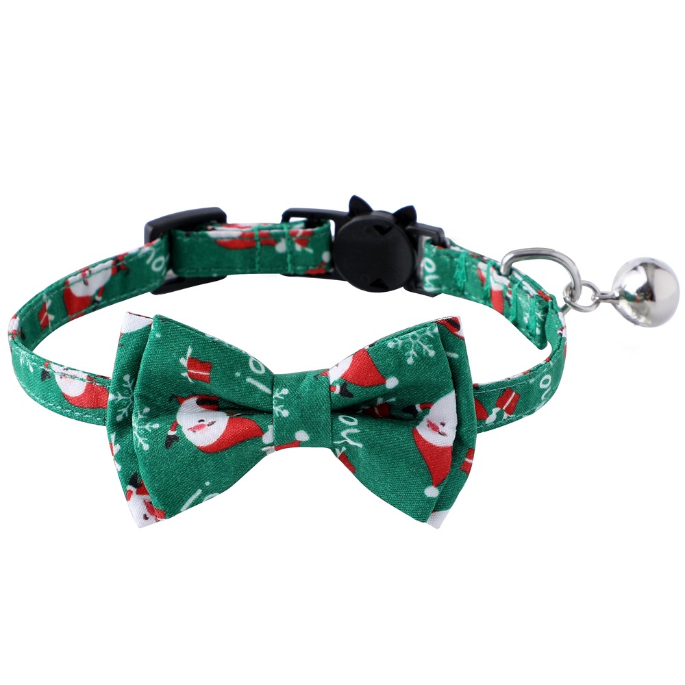 Nuevo transfronterizo Gran Bretaña Europa América Navidad Papá Noel muñeco de nieve mascota arco campana gatos collar gatos