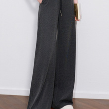 棉裤季新款高腰休闲长裤直筒阔腿卫裤女外穿裤子直筒拖地