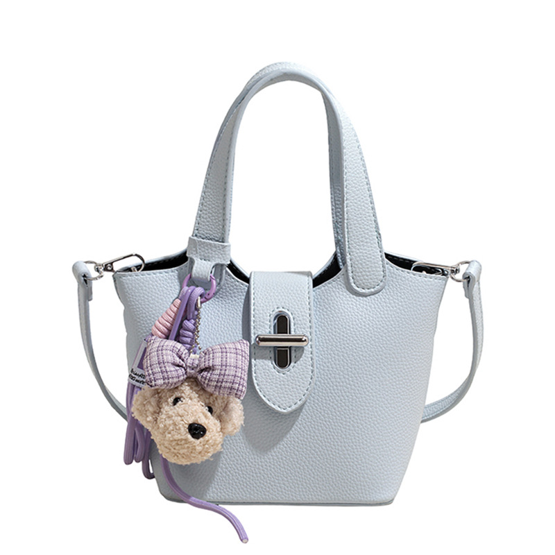 2026 nuevo estilo transfronterizo de alto valor exterior de moda de un solo hombro mochila de textura alta lichi patrón bolso de cubo de mano
