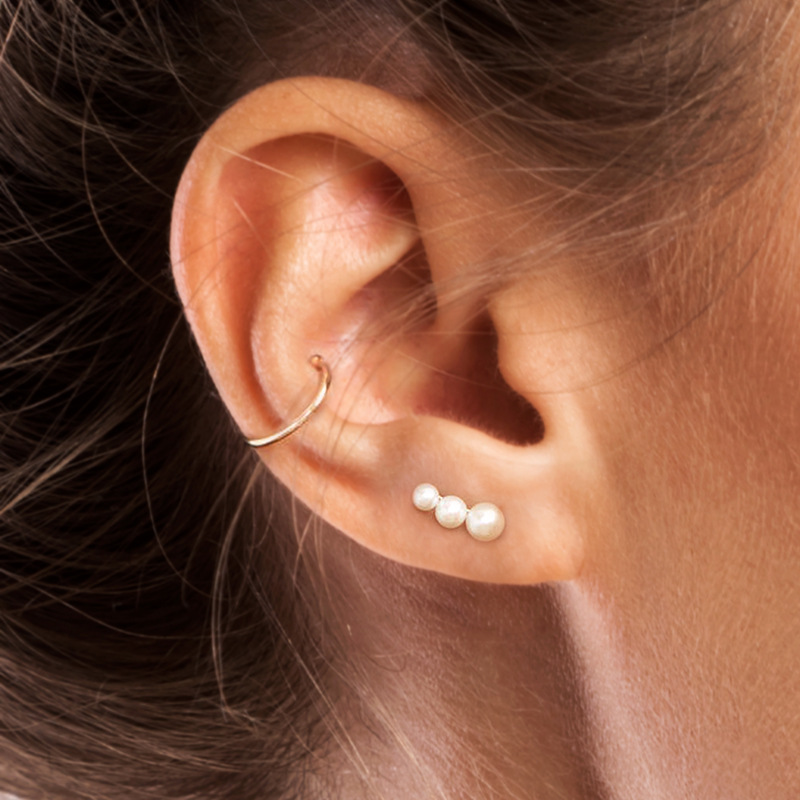 2g Weight Pearl, Zircon Inlay Material Ear Studs Classification 1 Pair Quantity Daily Occasion 925 Sterling Silver Material Geometric Pattern Women's Gender Plating, Inlay Design Simple Style Style 1 Pair 925 Sterling Silver Pearl Zircon Geometric Ear Studs 30
