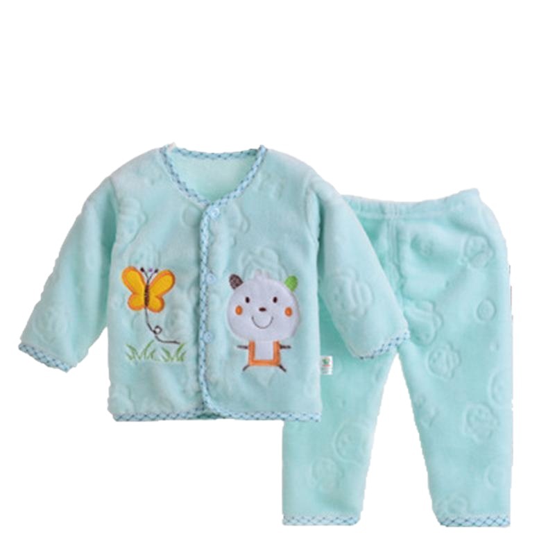 Anyang Comercio exterior cantidad corriente de suministro de otoño e invierno de los niños de coral polar pijamas ropa de casa franela bebé conjunto multi-estilo