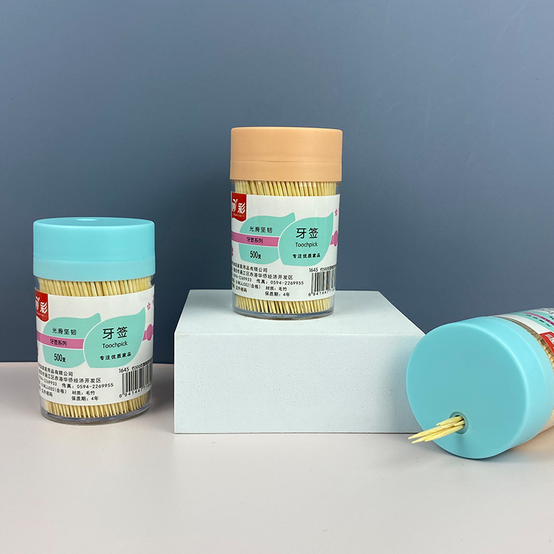 Miaocai flip-top screw cap bottle 500 bamboo toothpicks for one-time cleaning, direct supply from the manufacturer pic 15