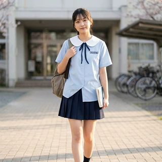 2026新款韩系高中生校服少女感园领衬衫藏青百褶裙毕业季班服套装