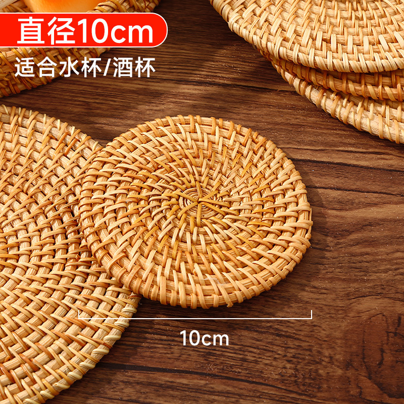 Alfombrilla de aislamiento térmico Alfombrilla de olla anti-escaldado para el hogar de ratán Alfombrilla de tazón Alfombrilla de mesa resistente a altas temperaturas Alfombrilla de plato resistente al calor Posavasos Soporte para tetera