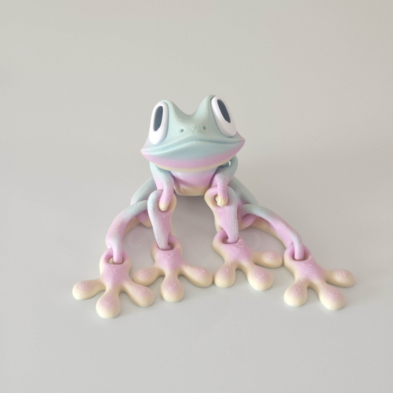 3D Printed Magnetic Frog Refrigerator Magnet With Movable Joints Animal Model Crafts Desktop Ornaments