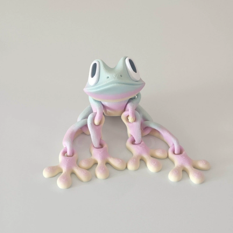 3D-печатный магнитный магнит на холодильник в виде лягушки с подвижными соединениями, модель животного, поделки, настольные украшения