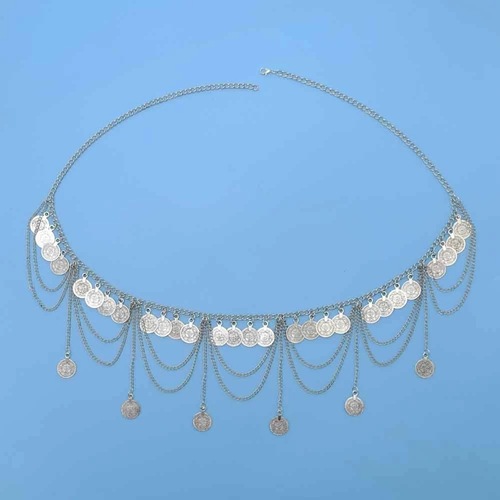 Exotic waist ornaments, antique coins, tassels, Hanfu accessories, belly dance women's body waist chains, Western long skirt accessories