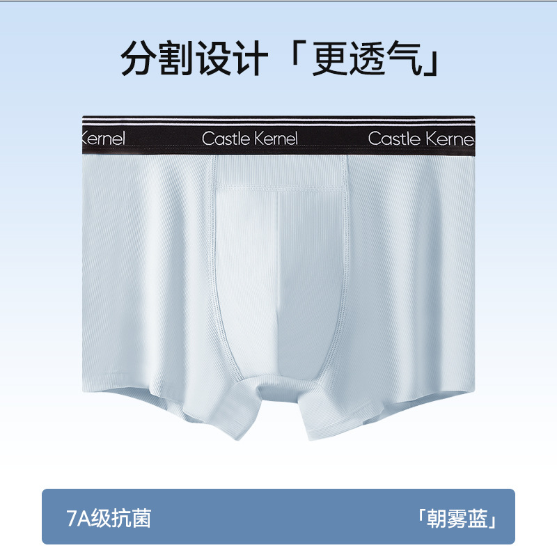 Ropa interior de seda de hielo para hombres, pantalones bóxer antibacterianos transpirables, pantalones cortos bóxer finos de verano para niños, ropa interior sin costuras para hombres