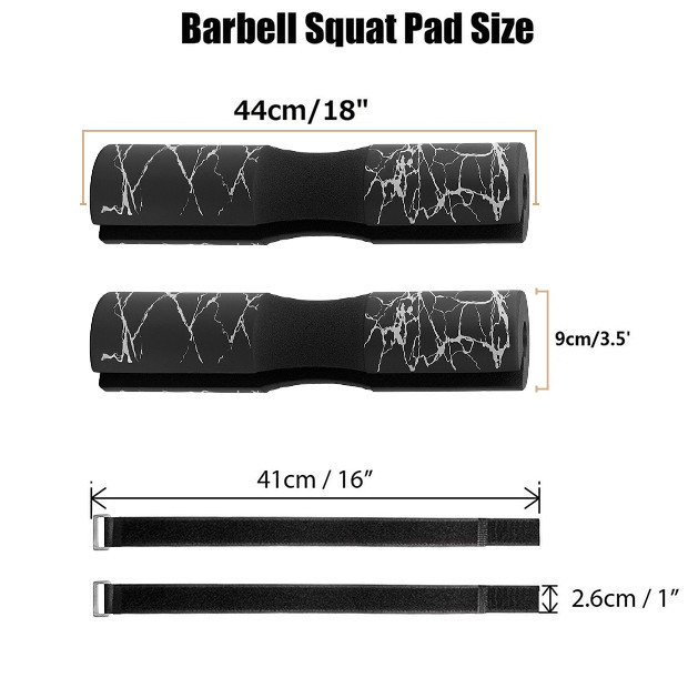 Thickened marble barbell pads High density and high elasticity squat protectors Barbell shoulder guards Barbell protective covers_voghion.com