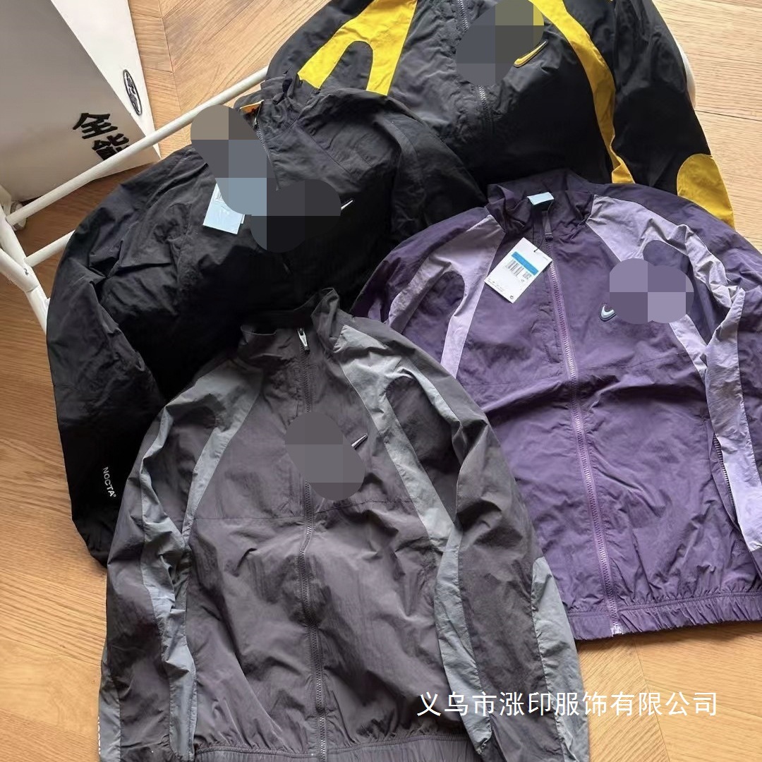 Spring, Summer and Autumn New Noc Joint Hook Men's Windbreaker Jacket Contrasting Color Stitching Stand Collar Men and Women Couple Outer Wholesale