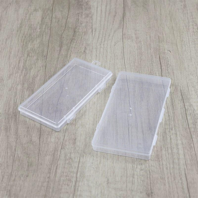 Прозрачная пластиковая пустая коробка маленькая квадратная коробка портативная канцелярская коробка карточная коробка компоненты ювелирных изделий части Пылезащитная клейкая рисовая бумага для хранения