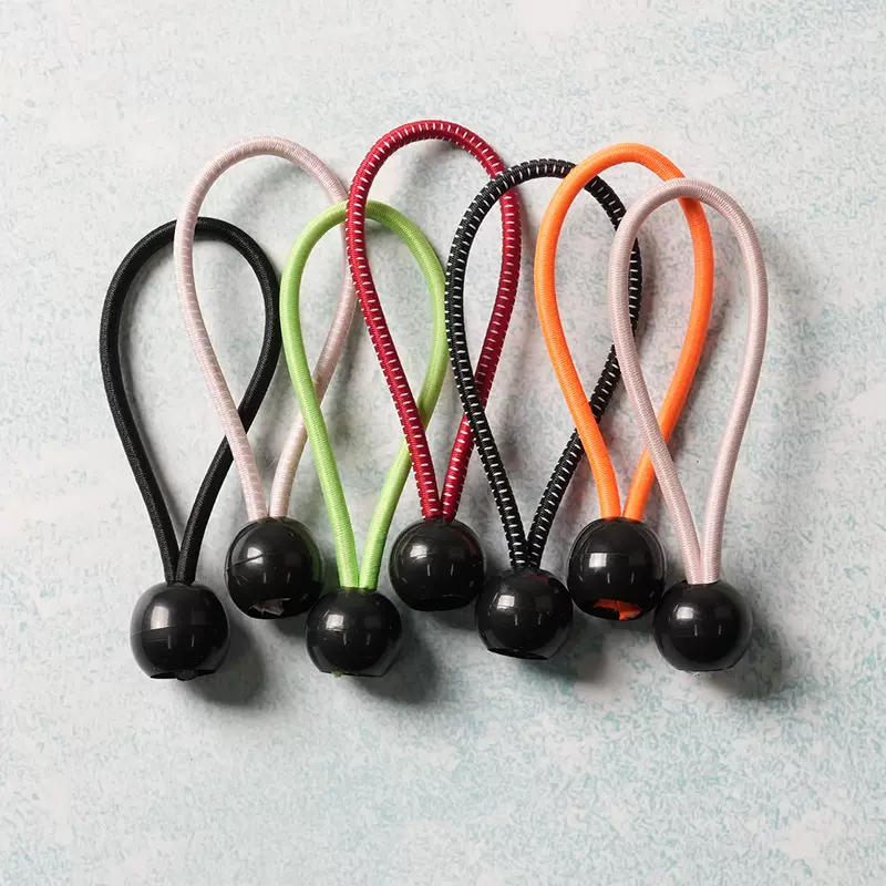批发黑色塑料球头弹力绳户外帐篷固定松紧球绳遮阳网弹力绳绑带