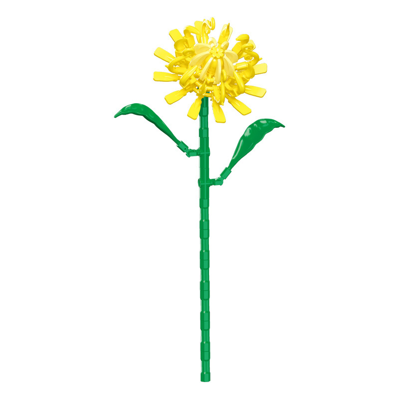 钻马积木花永生花束抱抱桶仿真花小颗粒积木DIY玩具七夕女生礼物|undefined