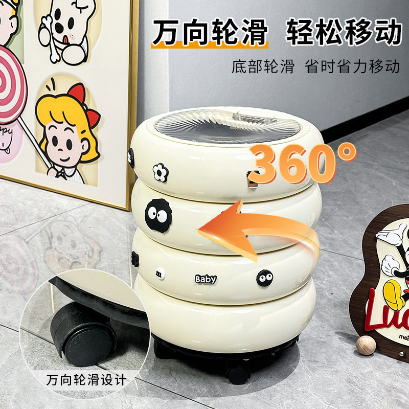 新しいドーナツゴミ箱、家庭用リビングルーム、軽くて豪華な蓋付き、見栄えの良いキッチン取り外し可能な紙バスケット|undefined