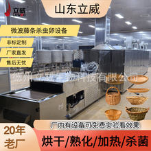 微波藤条杀虫卵设备 隧道式一次性竹筷干燥灭虫机器立威木板烘干