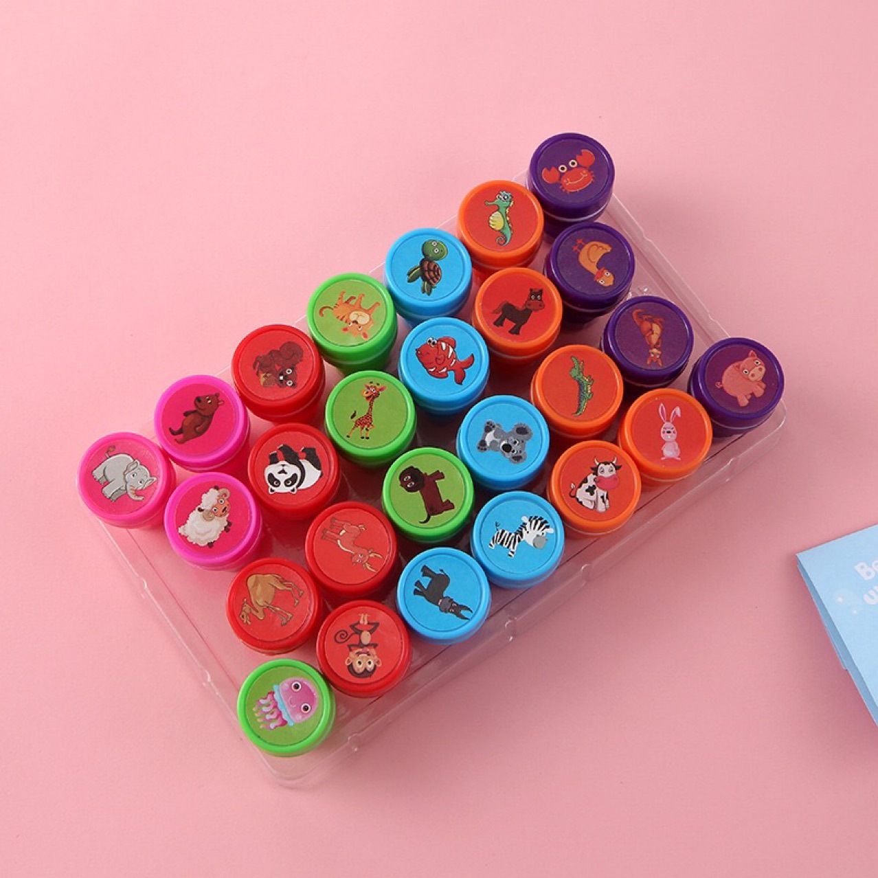 Nuevo lindo sello infantil de mascota, lindo sello de animal de dibujos animados, fabricante de sellos de juguete de tinta de retorno al por mayor