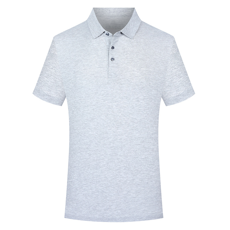 Personalizada seda con solapa polo transpirable no sofocante sudor algodón sin marcas de morera alta sensación grupo ropa corporativa bordada
