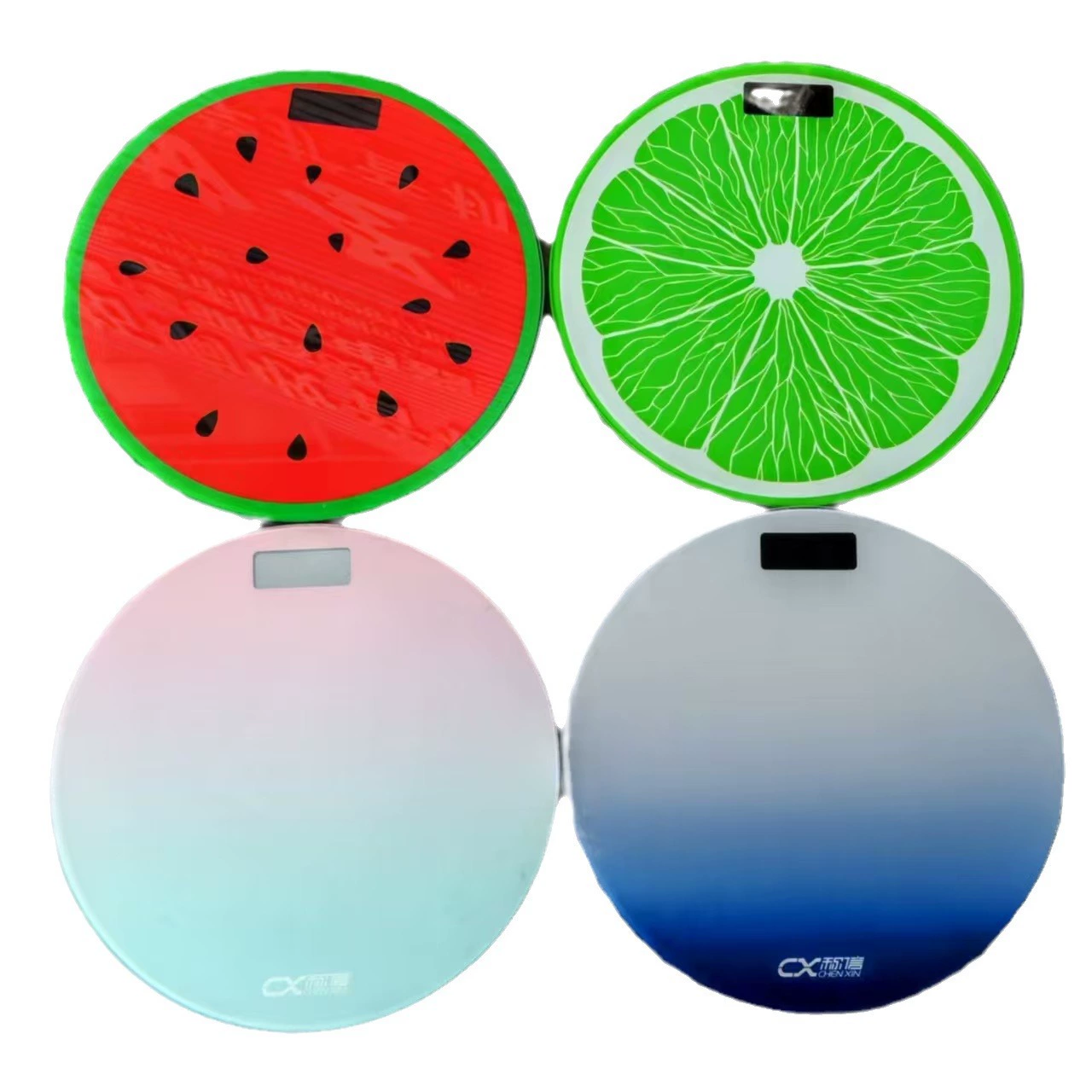 Круглые весы Электронные весы из закаленного стекла взвешивают весы человеческого тела цветной градиент бытовые весы общежития