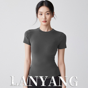 New Women's T-Shirt Summer Short-Sleeved Slimming Look Quick-Drying Moisture-Wicking Top