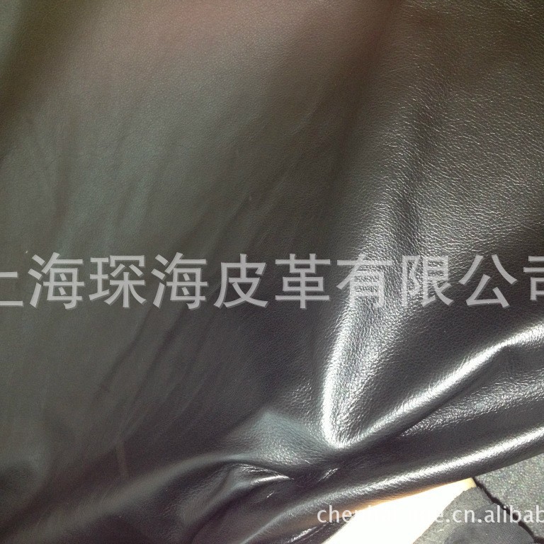 服装牛皮 头层牛皮 皮革皮料 牛皮面料 黑色