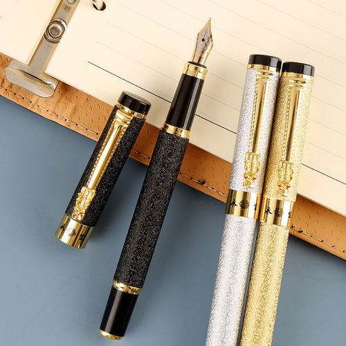 Three-piece pen set for men and women, good-looking students, business office signature calligraphy art hard pen metal pen set