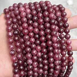 优化天然石石榴石diy圆珠子散珠子手工串珠饰品配件新品工厂直销