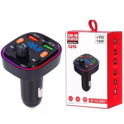 Car mp3 Manufacturer Fm Car Bluetooth Mp3 - hot-selling-q5-color-box-packaging