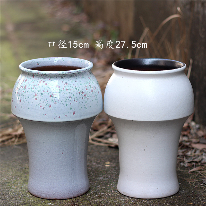 Fleshy Flower Pot Large Diameter Old Pile Coarse Pottery Special Clearance Distinctive Creative Large Bougainvillea Green Planting Flower Indoor