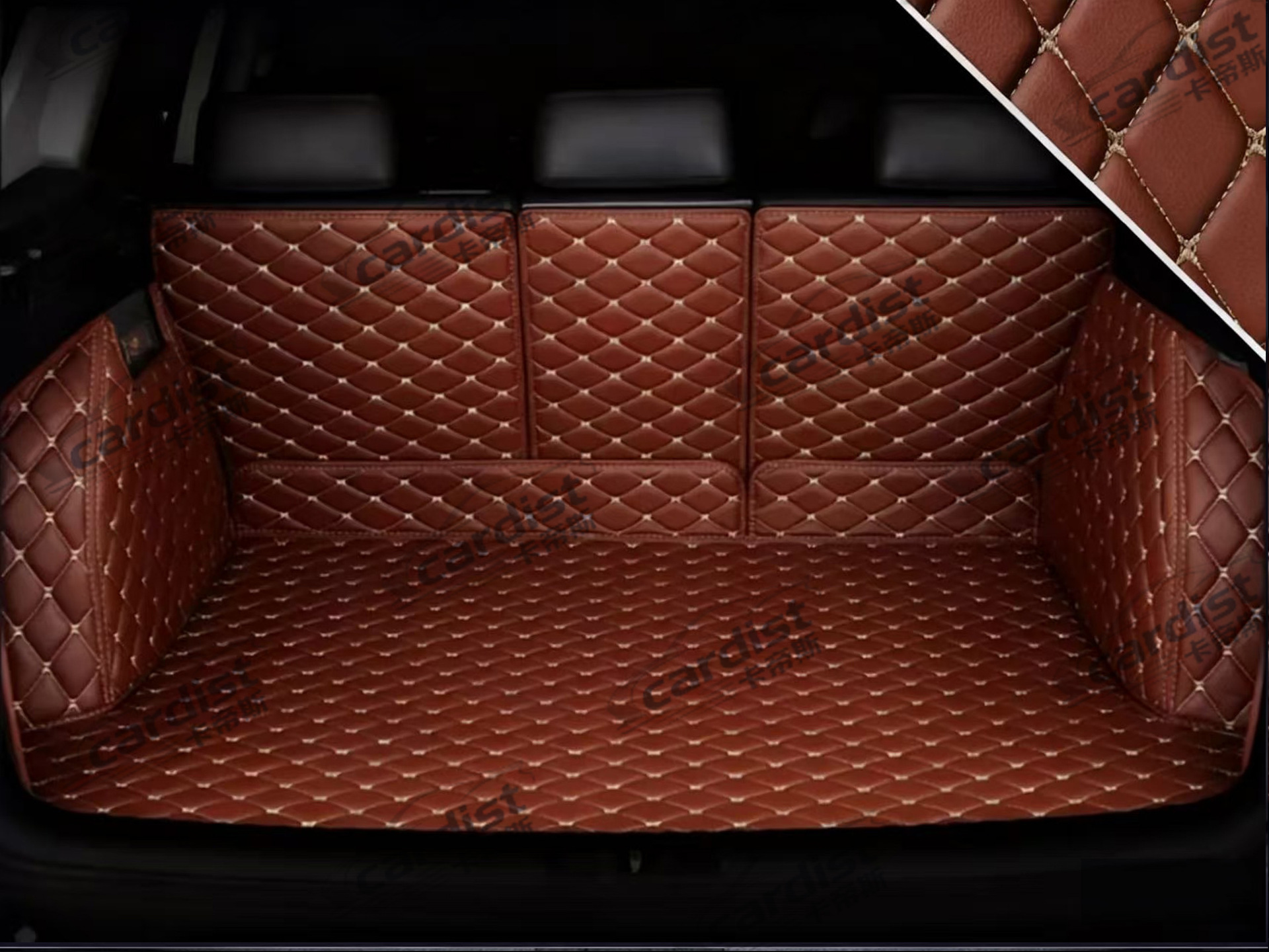 Catist/High-Quality Leather Full-Cover Car Trunk Mat Cross-Border