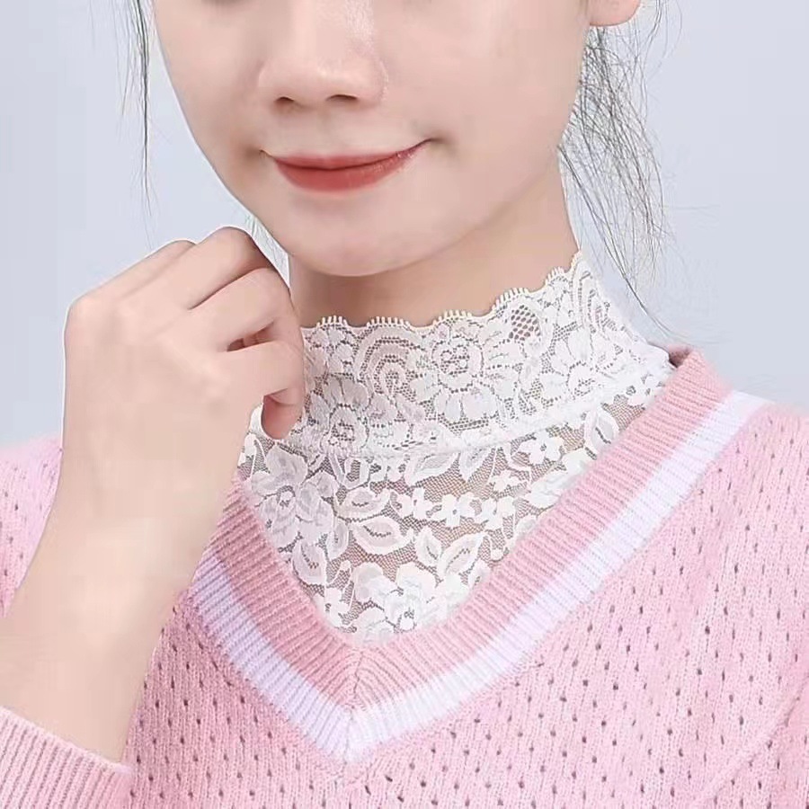 [สีขาว] lace-3XL ปลอกคอปลอม [แนะนำ70.00กก.-75.00กก.]]