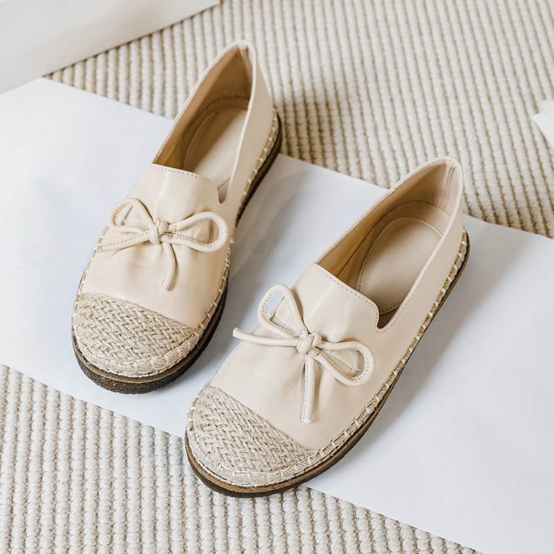 918-1 Small Fragrant Style Style Fisherman's Shoes Women's Flat Bottom 2022 New One Step Shallow Mouth Single Shoes Large Women's Shoes