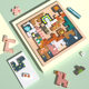 Animal Russian Three-Dimensional Jigsaw Puzzle Children's Baby Early Education Intelligence Boys and Girls Wooden Toys