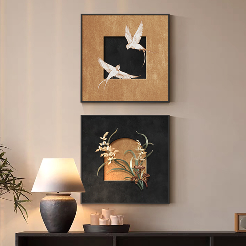 Retro Art Living Room Wall Decoration Painting French Medieval Bedroom Study Table Painting Square Mural Entrance Hanging Painting