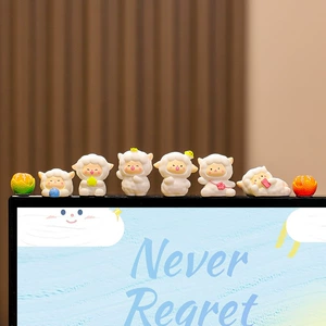 Car Ornaments, Computer Monitor, Trendy and Cute Lamb Car Interior Decorations, Decompression Car Interior Decorations