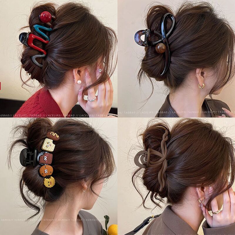 2025 new hot plate head clip temperament all-match hair clip simple back of the head shark clip hair accessories wholesale