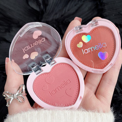 Single-color blush to brighten and whiten, long-lasting matte nude makeup, three-dimensional highlight, natural and delicate rouge for female students