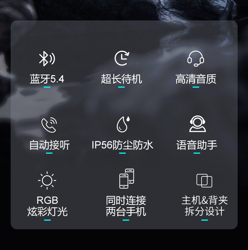 Y12Pro Helmet Bluetooth Headset Waterproof Noise Reduction Cross-Border Delivery Motorcycle Riding Helmet Headset Mark