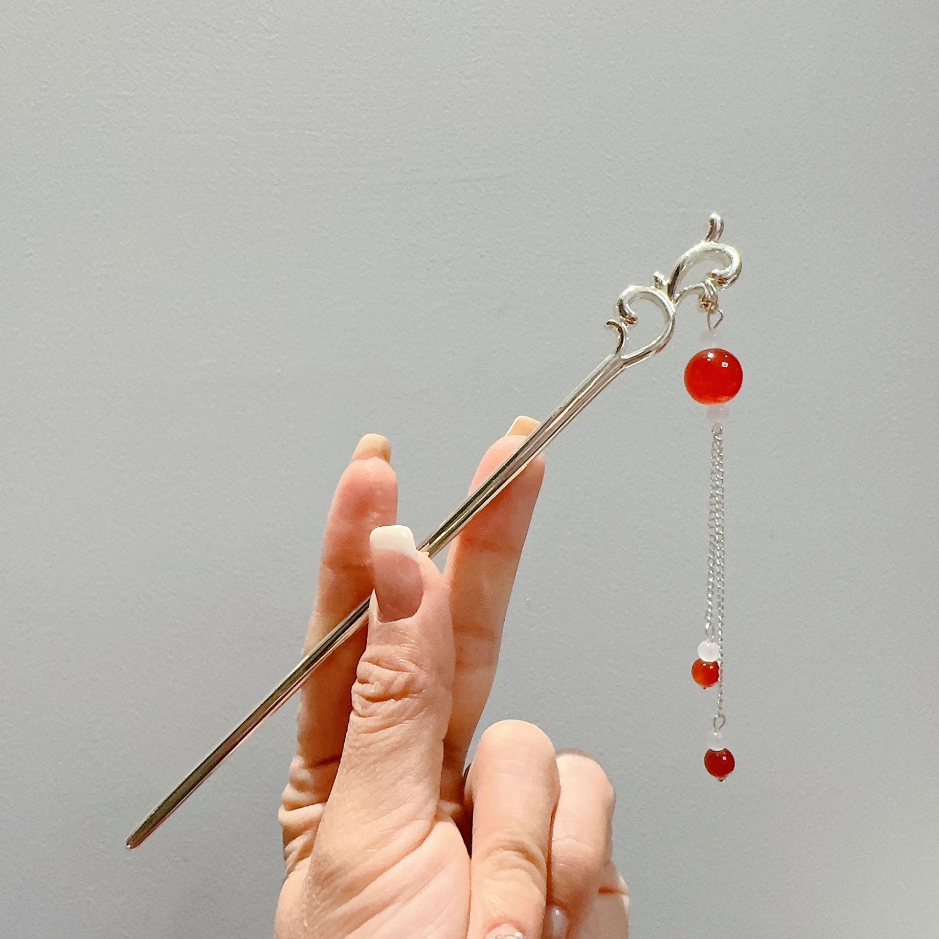 New year hairpin new Chinese style updo simple factory tassel chopsticks national fashion retro headdress festive Fu hair accessories