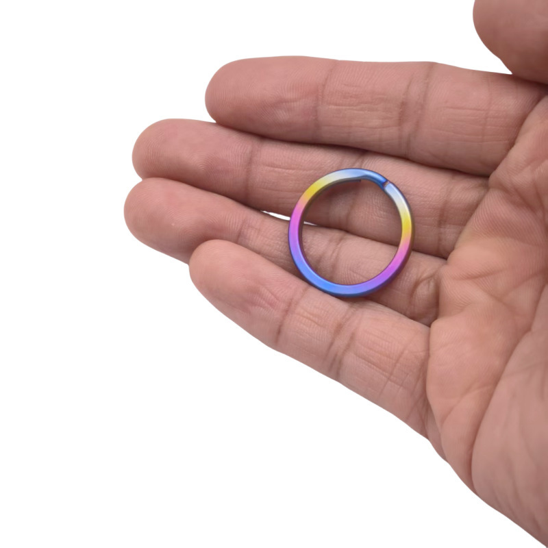 チタン合金キーホルダーキーリング純チタンキーホルダーメーカー卸売り10-35mm多目的錆びないリング|undefined