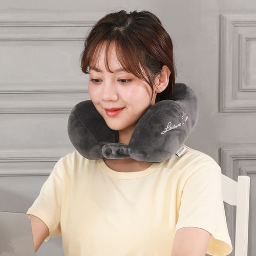 U-shaped Pillow Hump Neck Pillow Office Nap Pillow Outdoor Travel Portable Neck Support Pillow Embroidery Logo Can Be Printed
